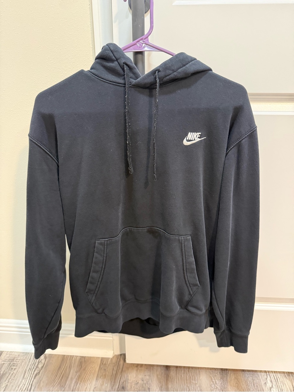 Nike Black Pullover Zip-Up Style Hooded Sweatshirt